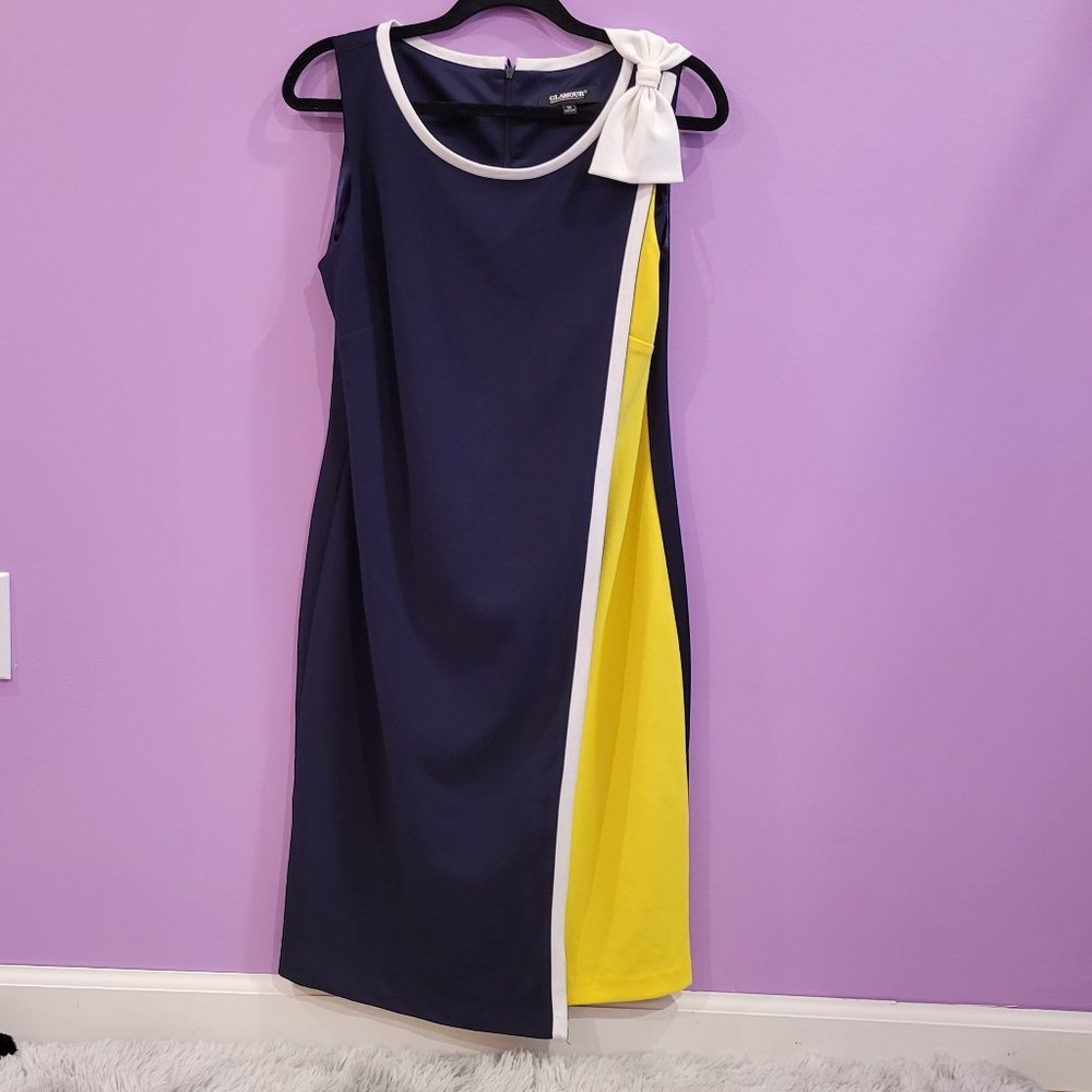 Glamour Size 10 Elegant color block dress